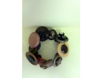 Antique Button Bracelet - Handmade by Brenda Kinnebrew of Buttons and Bows