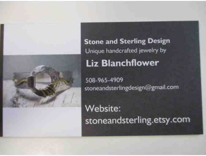 Mixed Metal Hand Forged Pendant and Earrings