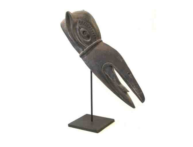 Hand Carved Garuda Mask on Custom Stand from Nepal