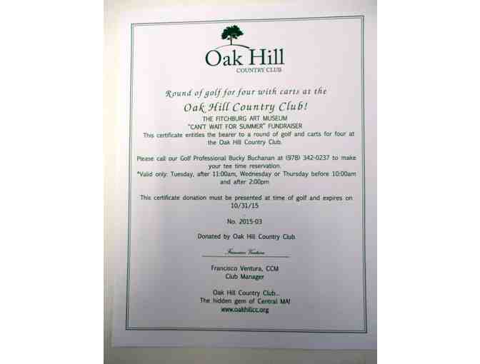 A Wonderful Day on the Links at Oak Hill Country Club - with carts!