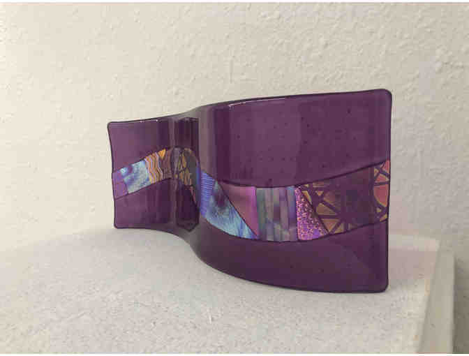 'Violet Wave' Fused Glass by Sondra Francis