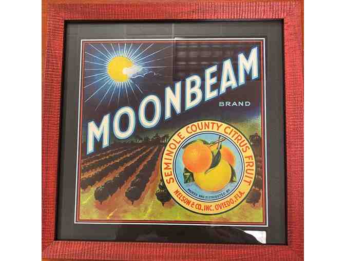 Re-prints - Label Combo - Tru Type and Moon Beam, Framed 12 inches
