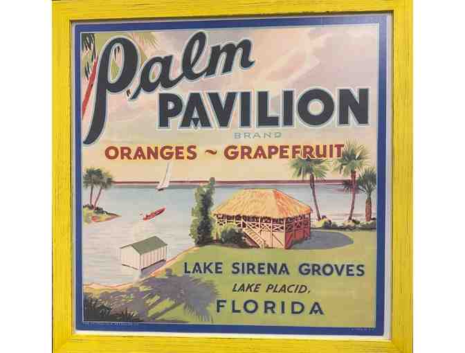26 Inch Enlarged Label Print, Framed - Palm Pavilion - Photo 1