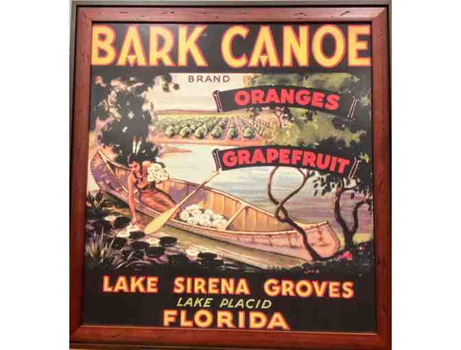 26 inch Enlarged Label Print, Framed - Bark Canoe - Photo 1