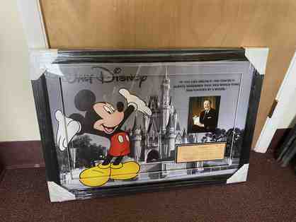 Walt Disney Autographed Framed Replica Check
