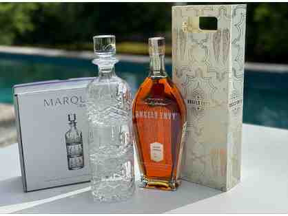 Marquis Waterford Stacking Decanter Set & An Engraved Angel Envy bourbon whiskey