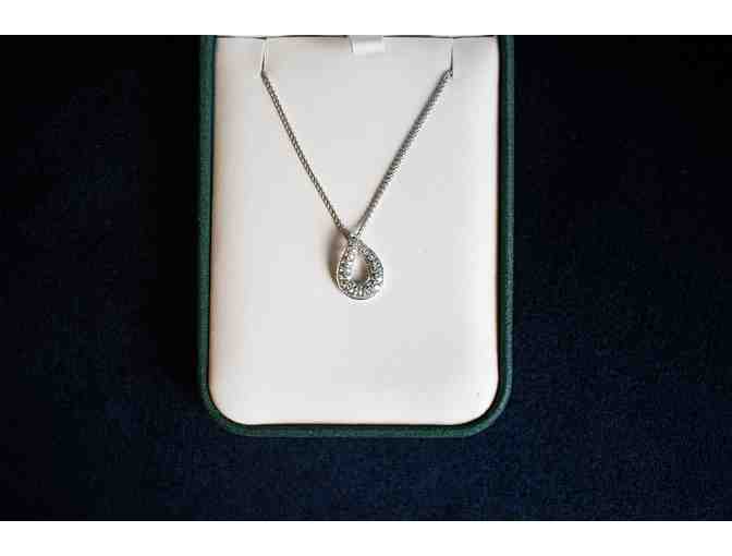 White Gold Pear Shape Silhouette Diamond Pendant from Underwood Jewelers - Photo 2