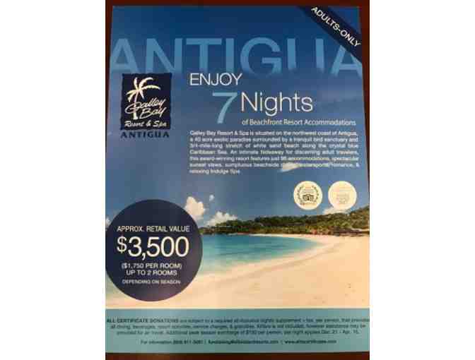 7 nights at Galley Bay, Antigua