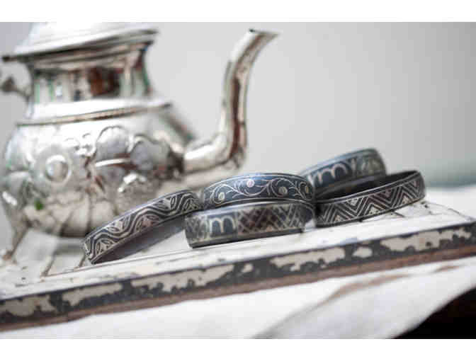 'Dots and Swirls' Damascus Bangle Bracelet, Donated by Marilyn's