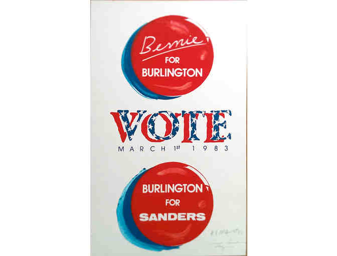 Original Signed Monoprint for Bernie Sanders 1983 Mayoral Campaign
