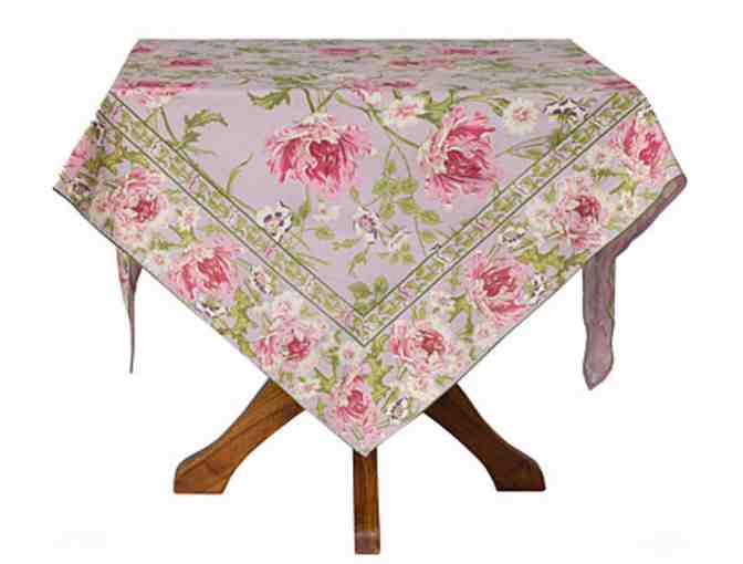 April Cornell Rose Nouveau 60x90 Tablecloth and 8 Napkins