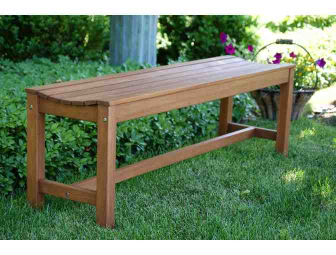 3-Person Eucalyptus Backless Bench