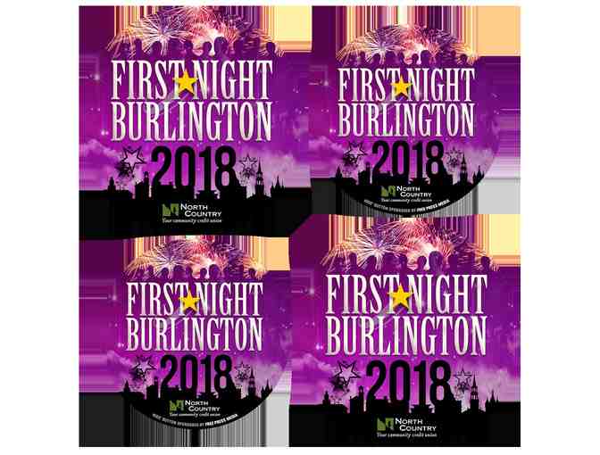2 Adult and 2 Children Buttons for First Night Burlington