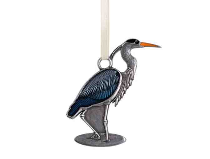 Blue Heron Pewter Ornament by Danforth Pewter
