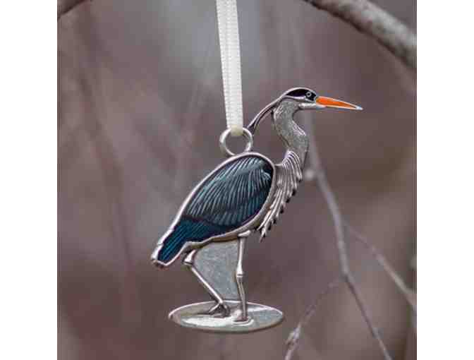 Blue Heron Pewter Ornament by Danforth Pewter