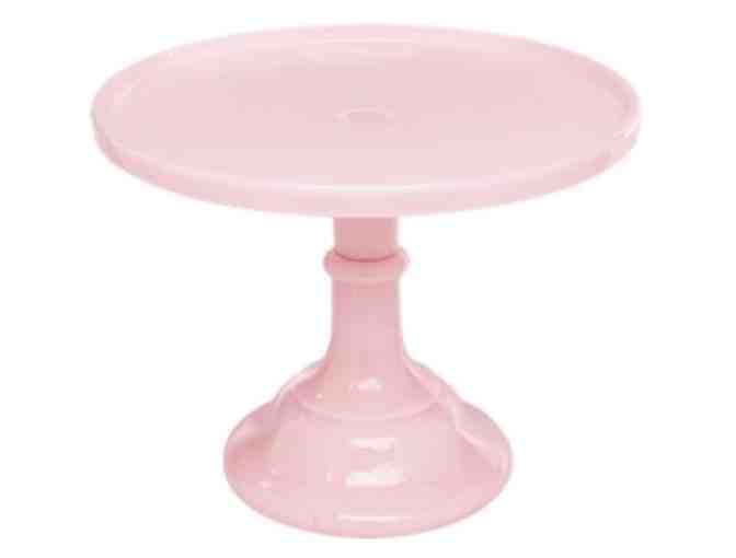 Mosser Pink Milk Glass Cake Stand from The Vermont Country Store