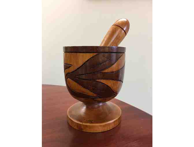 Haitian Wood Carved Mortar and Pestle