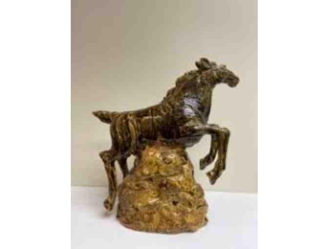 Galloping Horse Ceramic Sculpture - Photo 1