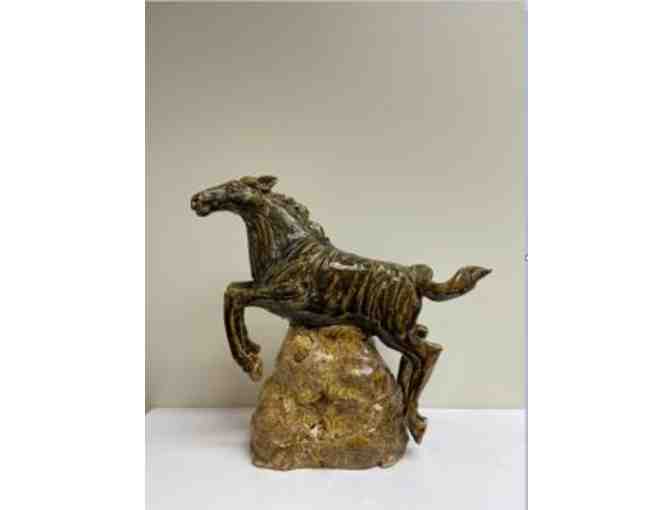 Galloping Horse Ceramic Sculpture - Photo 2