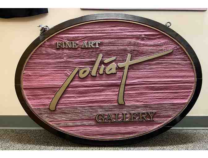 Gold Gilt Oval Two Sided Gallery Shop Sign - Photo 1