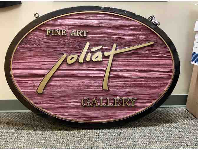 Gold Gilt Oval Two Sided Gallery Shop Sign