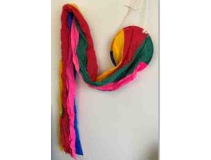 A Pair (2)  of Colorful Old Children's Day Koi Flags, Koinobori