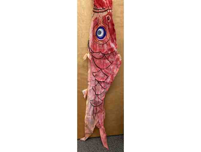 A Pair (2)  of Colorful Old Children's Day Koi Flags, Koinobori