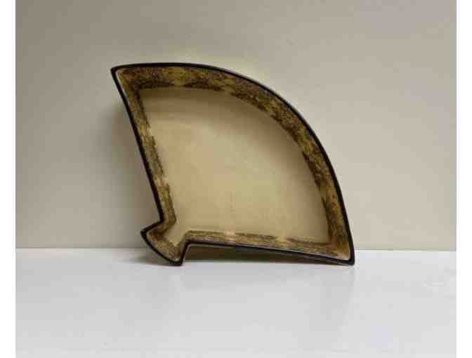 Wonderful Japanese Collection of Five (5) Hand-painted Ceramic Fan Shaped Bowls