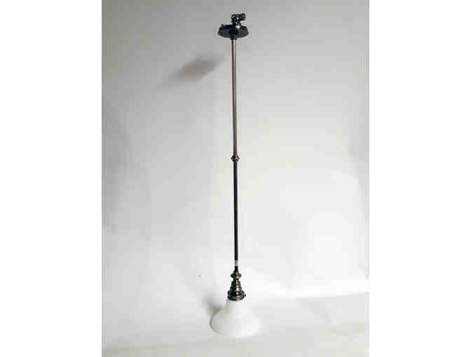 Brass Pendant Light with Glass Shade