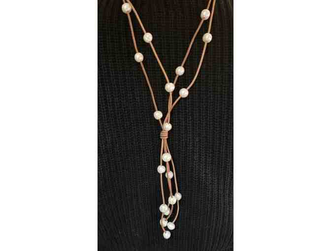 Pearl and Leather Necklace  and $20 Gift Card from A Little Something