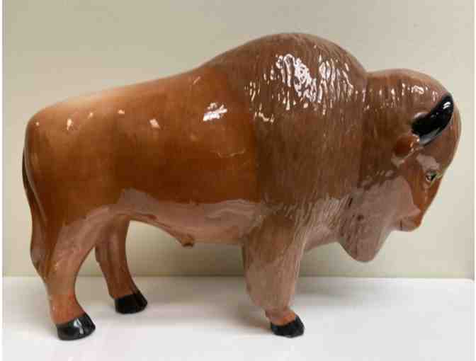 Bison Hand Glazed Sculpture