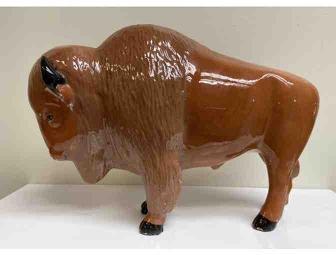 Bison Hand Glazed Sculpture