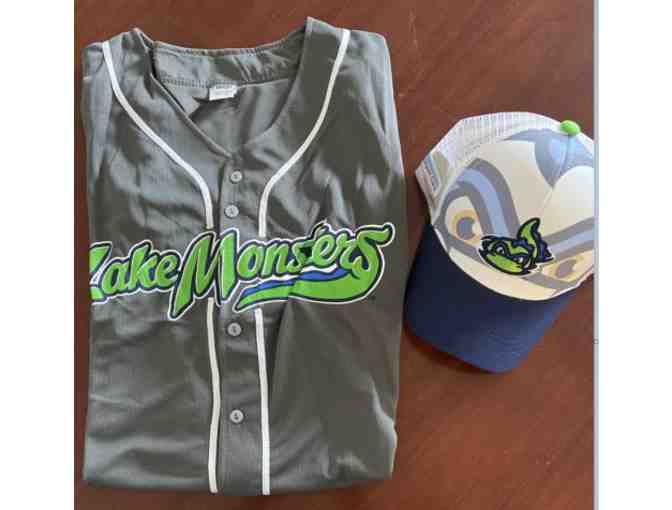 First Pitch Experience at a Lake Monsters Game includes Baseball Hat and Champ Bobble-head