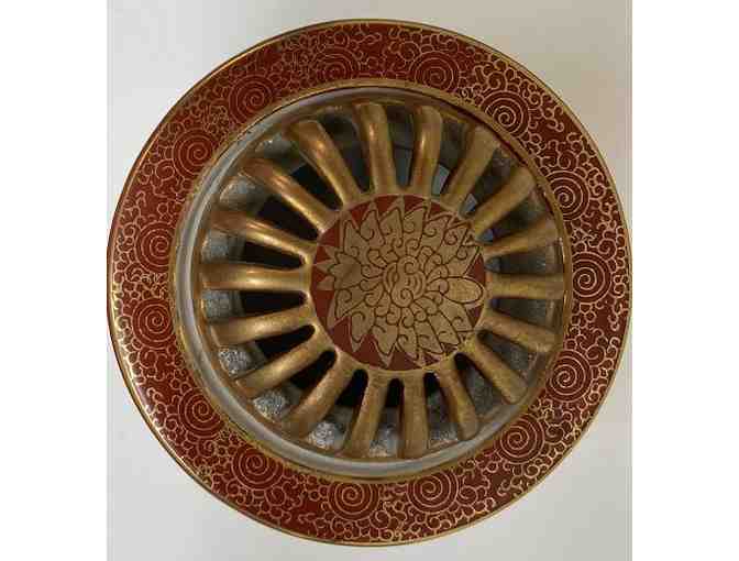 Red Glazed Gilt Treasure Flowers