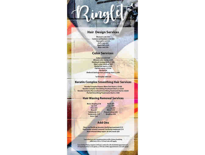 Ringlet Studio  Salon - Woman's Haircut