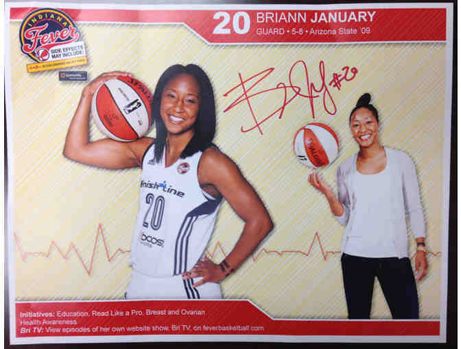 Indiana Fever's Briann January Autographed Photo and Large Shirt