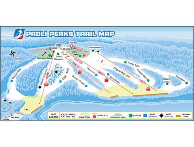 2 Lift Tickets with Rental at Paoli Peaks (B)