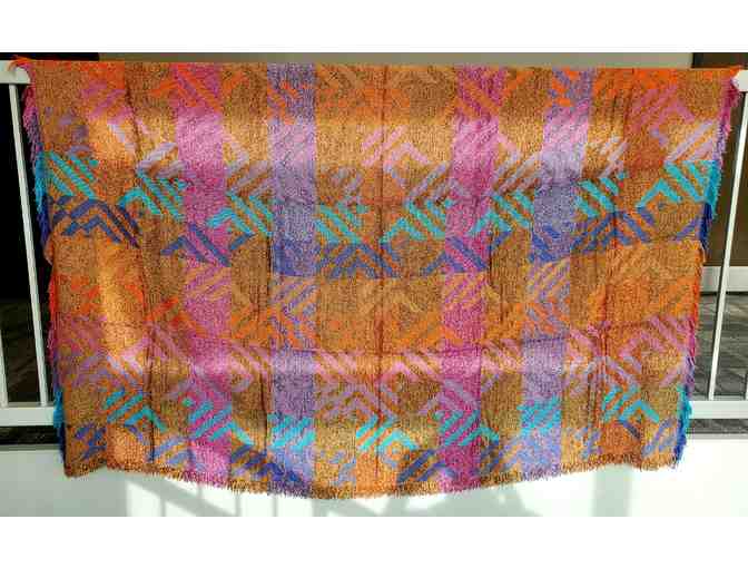 Textillery Weavers: Colorful Jacquard Chenille Throw