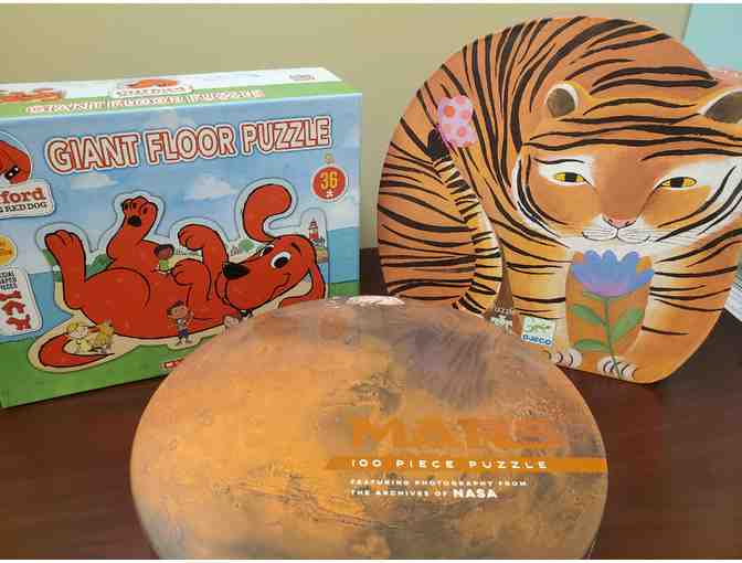 Collection of Children's Puzzles (3) and Interactive Toys (7)