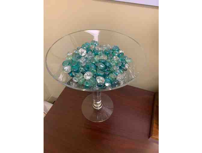Martini Vase with Glass Beads