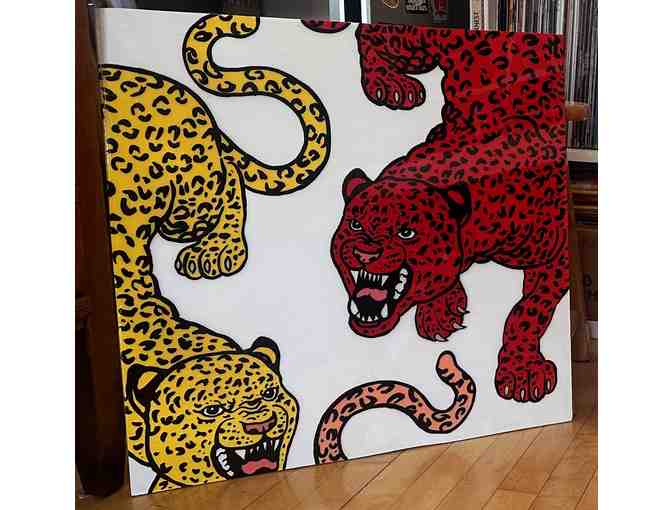 Derek Erdman Custom Painting- Yellow Cheetah and Red Cheetah 2024 - Photo 2