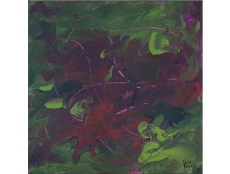 Abstract Trio of Paintings Entitled 'Vineyard'