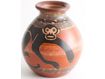 Authentic Chorotega Hand-Thrown Pottery Vase from Guaitil, Costa Rica