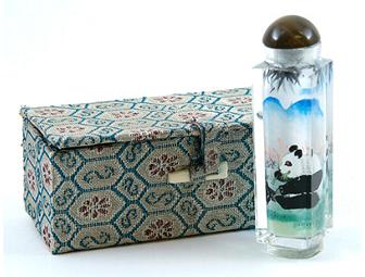 Chinese Hand-Painted Glass Bottle