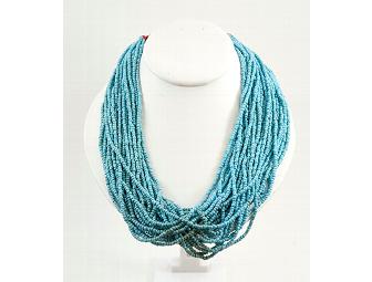 Tribal Beaded Necklace - Turquoise