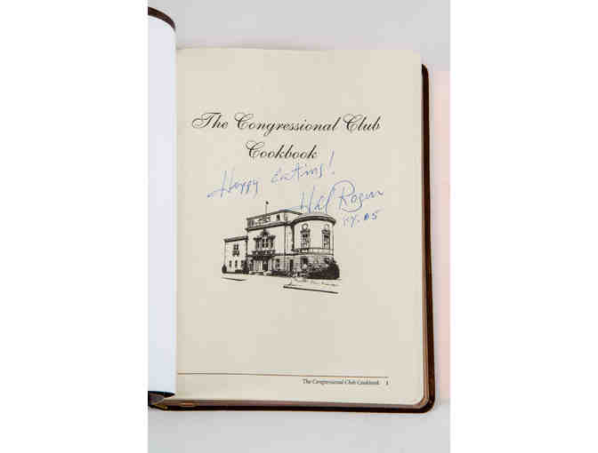 Congressional Club Cookbook signed by U.S. House Representative Harold Rogers