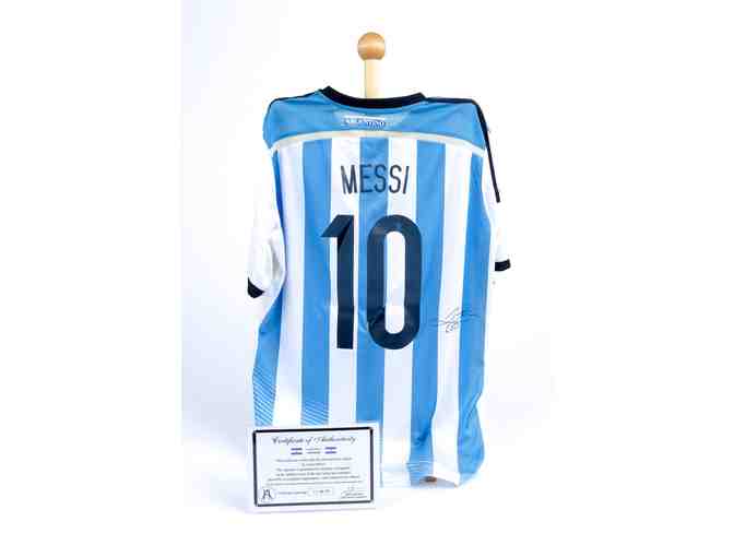2014 FIFA World Cup Lionel Messi Argentina Signed Home Shirt Jersey with COA