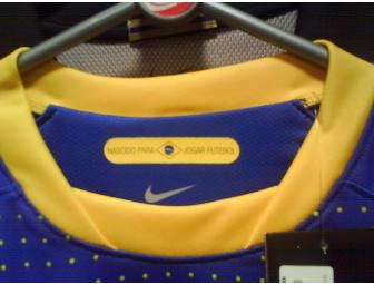 One Official Blue Brazilian National Team World Cup 2010 Soccer Jersey