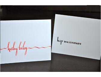 Hand-lettered, Personalized Stationery