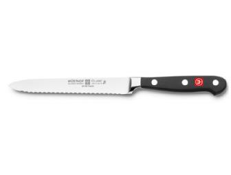 Wusthof Knife Set: 5' Santoku Knife & 5' Serrated Utility Knife